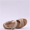 Rieker Woven Strap Wedge Sandal - Beige Multi